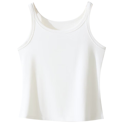 Herbal Original Color Women's Summer Cool Lightweight Lyocell Camisole Tank Top Inner Wear Basic Layering Black