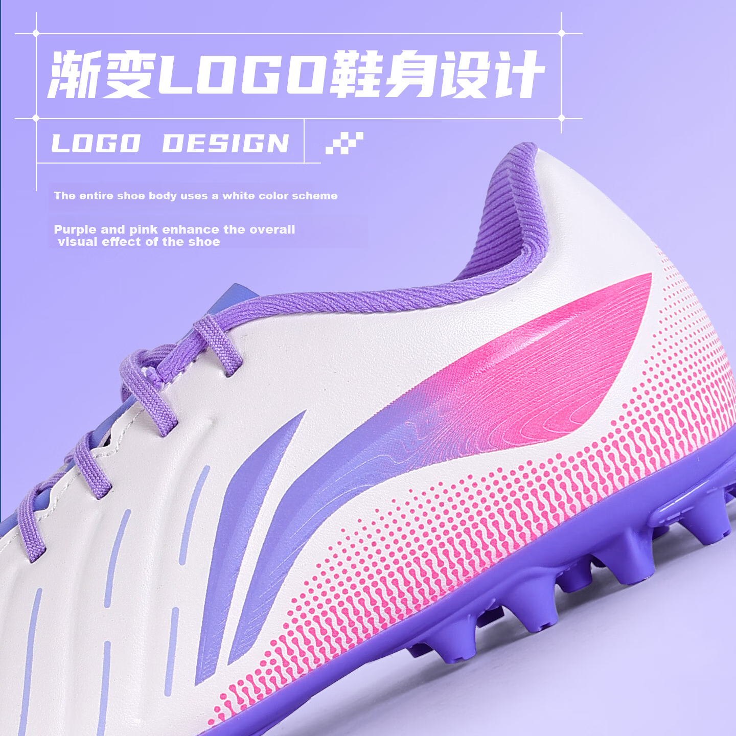 Li-Ning Football Shoes Adult MG Short Studs Unisex Youth Student Professional Competition Training Non-Slip Sports Cleats Size 39
