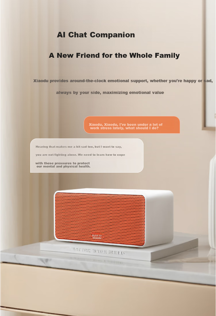 Xiaodu Smart Speaker Fun Set Edition [Super Xiaodu] Minimalist Trendy Design AI Large Model Bluetooth Speaker Voice Desktop Speaker Music Radio DJ Gift 4