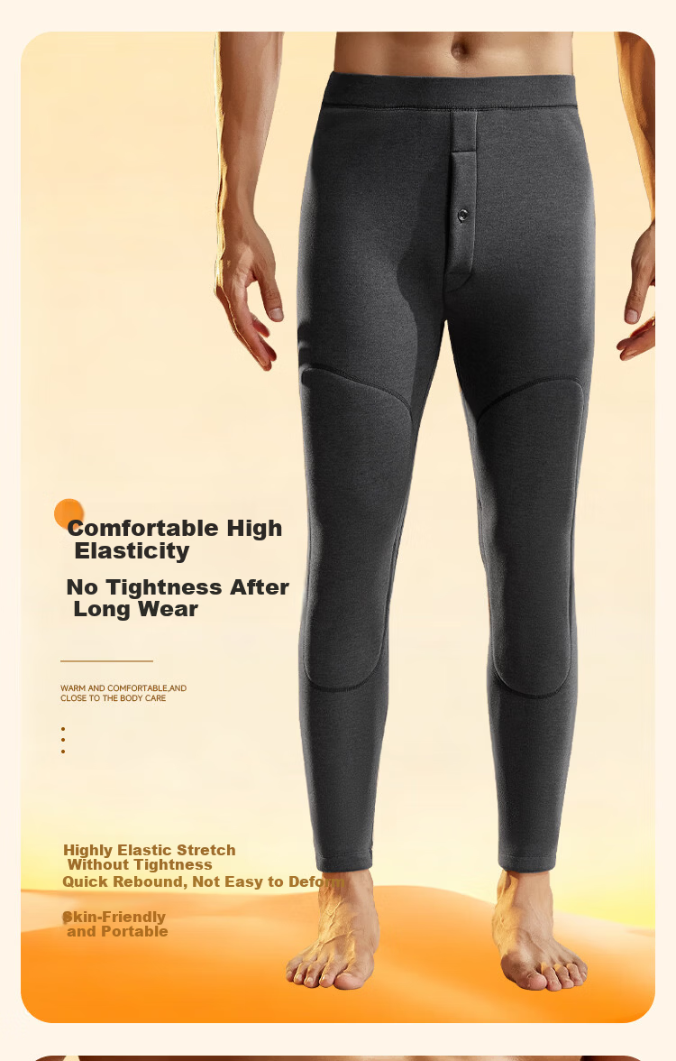 Modal Alpaca Wool Thermal Pants Men Fleece Lined Thickened Winter Northeast Minus Temperature Cold Resistant 100% Wool New Men's Cotton Pants 10