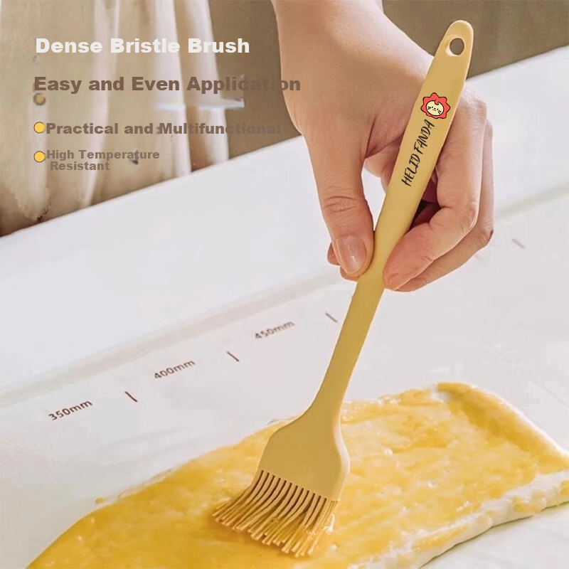 WORTHBUY Silicone Oil Brush Cake Cream Scraper Household Kitchen High-Temperature Resistant Baking Tool BBQ Seasoning Brush Large Size 12