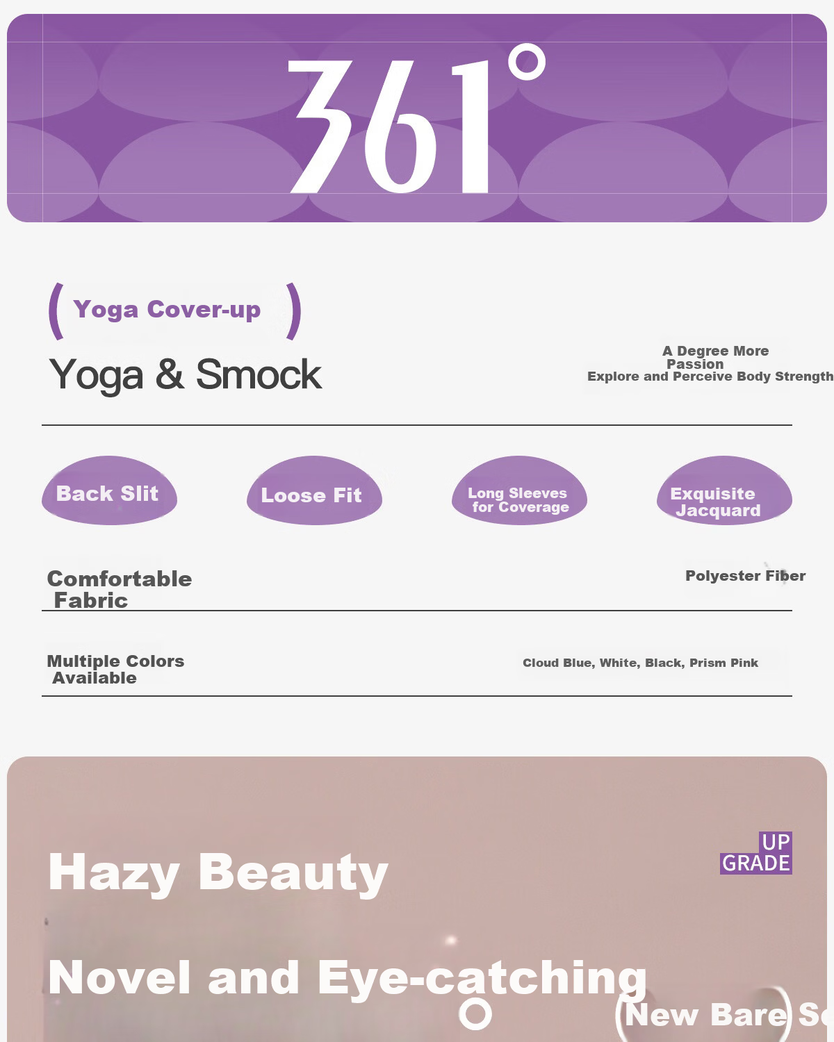 361° Bamboo Slub Yarn Loose Lightweight Hollow Out Back Sports Top Women Outdoor Versatile Yoga Cover Breathable Fitness Long Sleeve 1