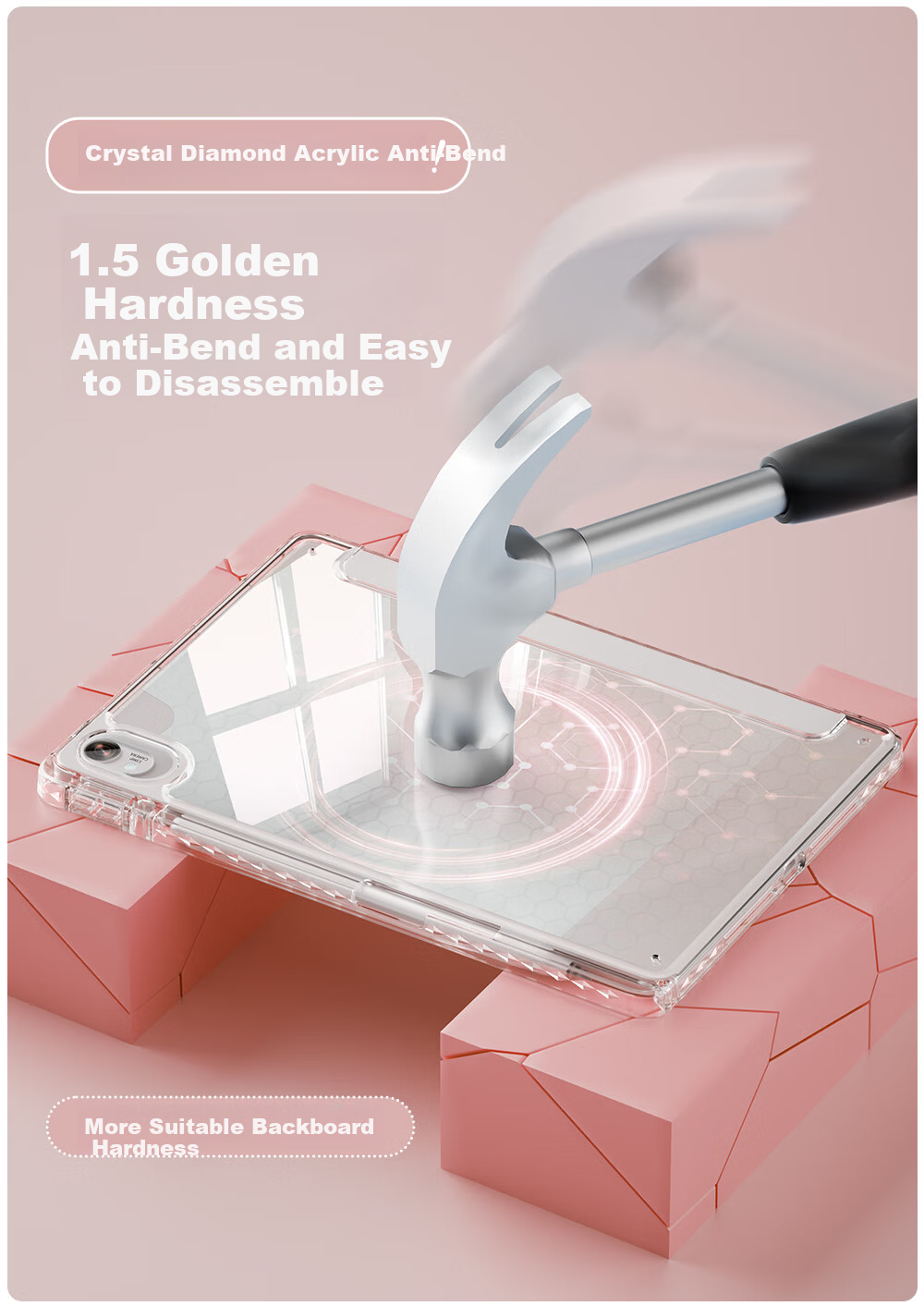 QBOSS Huawei MatePad Pro 12.2 Case Air 12 Tablet MatePad 11.5s Protective Cover Shockproof Pen Slot Slim Y-Shaped Multifunctional Folding Pink Dog 3