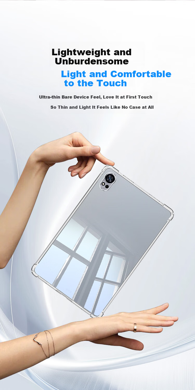 Coolerfun TPU Transparent Soft Case for Huawei MatePad Air 12-inch 2025 Model, 2024 Huawei Tablet, Ultra-Thin High-Transparency Shockproof Corner Protection Cover 2