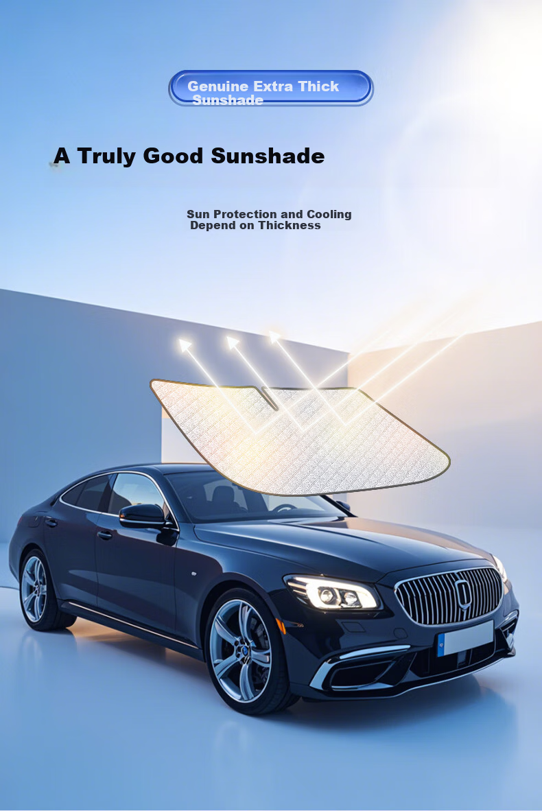 Shenchuang [BMW 5 Series Exclusive] Zero Light Transmission Thickened Car Sunshade Heat Insulation Curtain Front Windshield Sun Protection Cover 1