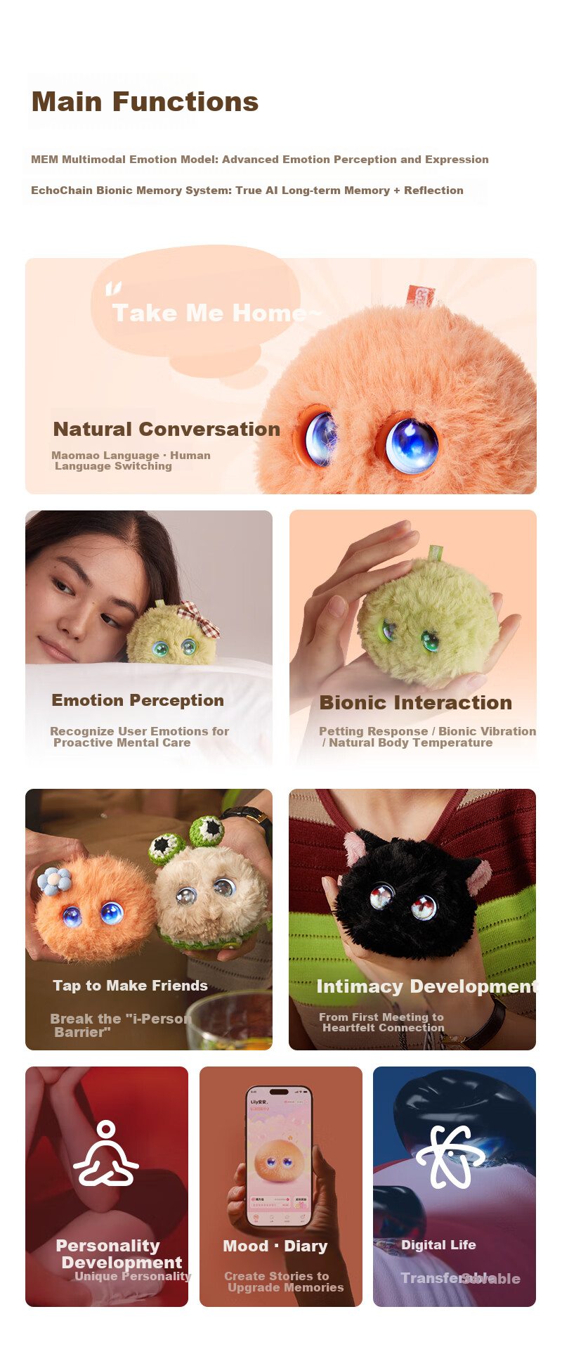 Fuzozo Gift Box Set Fuzozo x Songjing Fragrance Shiwei AI Emotional Companion Electronic Pet Plush Toy Gift Water 2