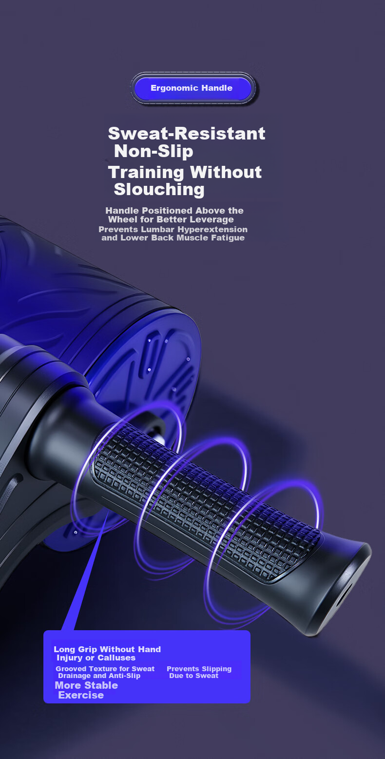 Oufanda Automatic Rebound Ab Roller Large Wheel Non-Slip Abdominal Exercise Wheel for Men and Women Home Use 9
