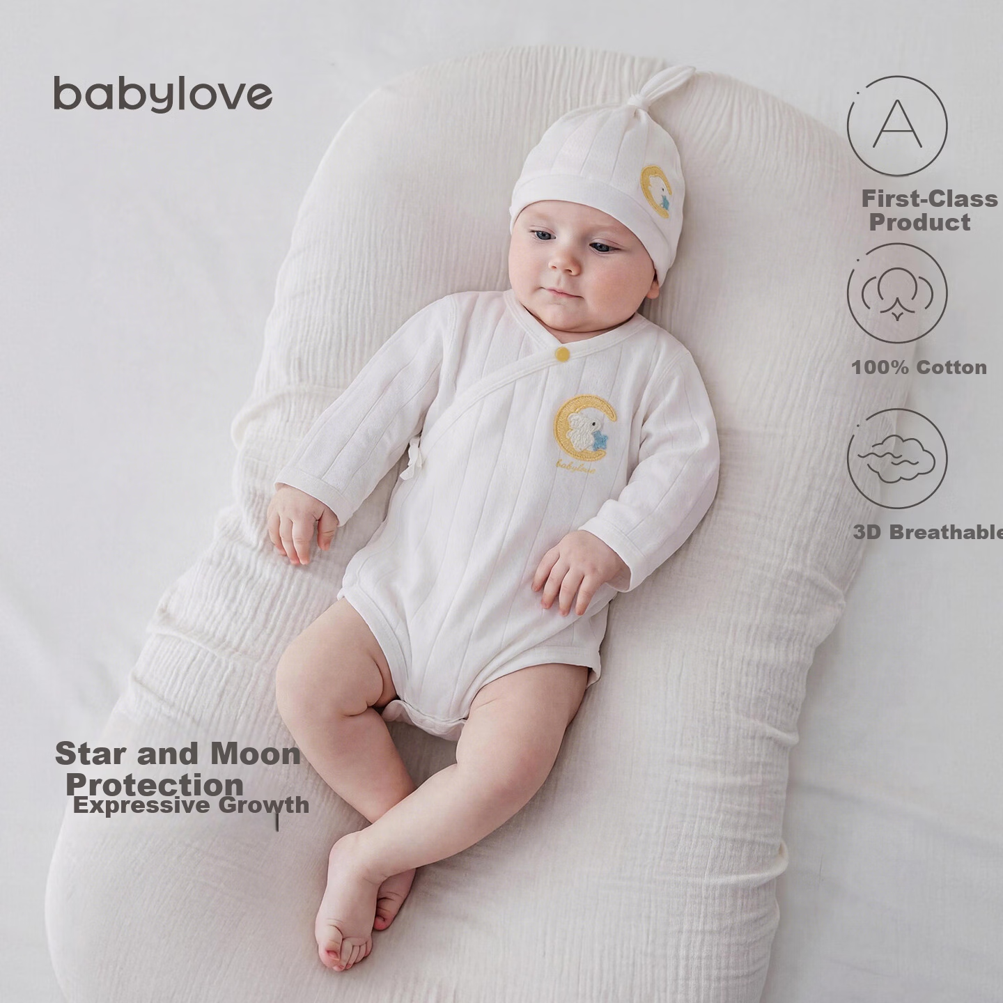 Babylove Baby Bodysuit Spring and Autumn Triangle Romper Cotton Newborn One-piece Homewear Pajamas