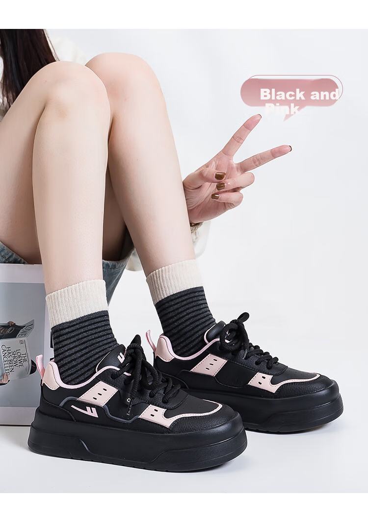 Warrior Official Women's Casual Shoes 2026 Spring New Versatile Height-Increasing Sneakers Beige 38 (240mm) 12