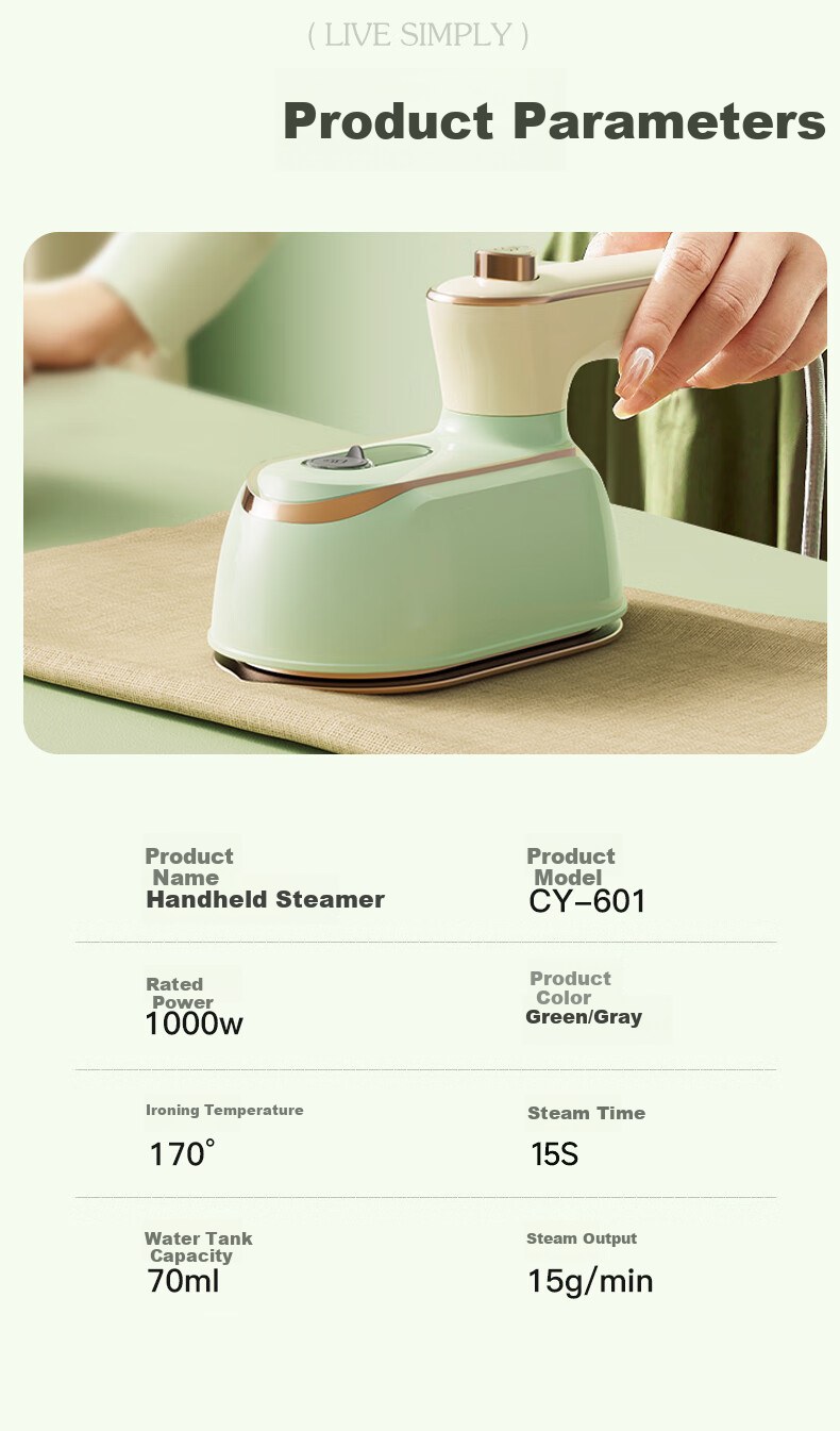Meebordi Handheld Garment Steamer Portable Home Steam Iron Mini Travel Clothes Steamer Gift for Women 13
