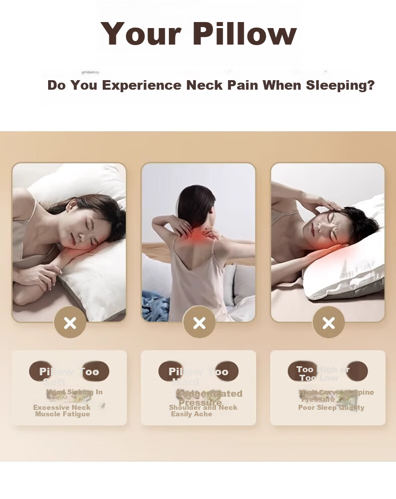 Jingyan Cervical Pillow Adult Sleep Aid Neck Support Pillow Cervical Spondylosis Deep Sleep Massage Heat Therapy Traction Pillow 2