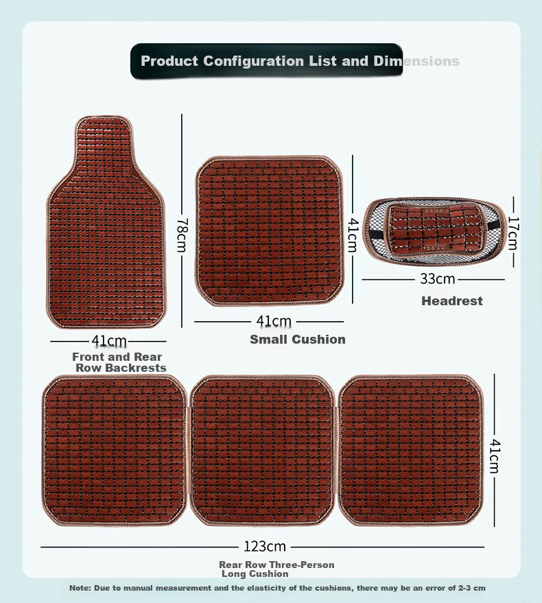 GREAT LIFE Car Seat Cushion Summer Cooling Bamboo Mat Truck Seat Pad Bamboo Cooling Seat Car Ice Silk Ventilated Breathable Summer Mat 10
