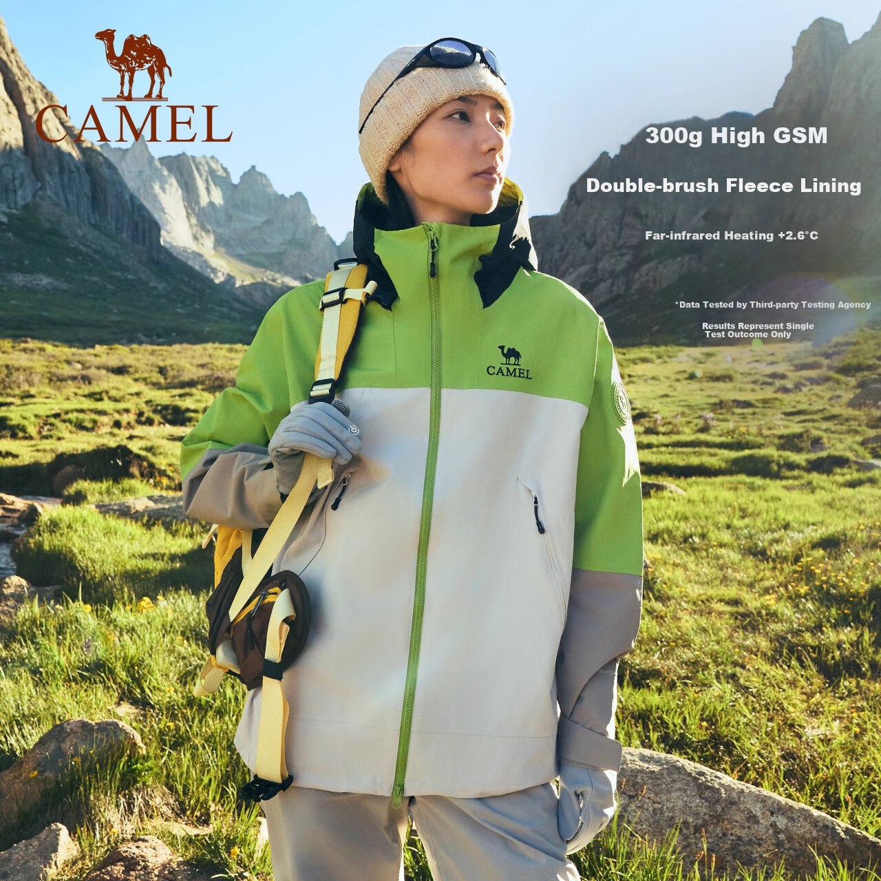 CAMEL KING Wang Junkai 2025 Outdoor 3-in-1 Colorblock Waterproof Mountaineering Jacket
