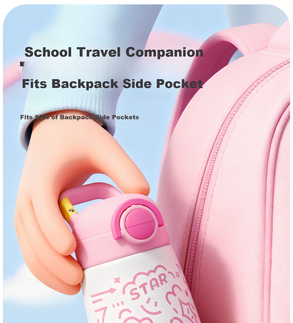 FGA Fugang Children's Insulated Bottle 316L Stainless Steel Large Capacity Straw Cup for Boys and Girls Students School Use 15
