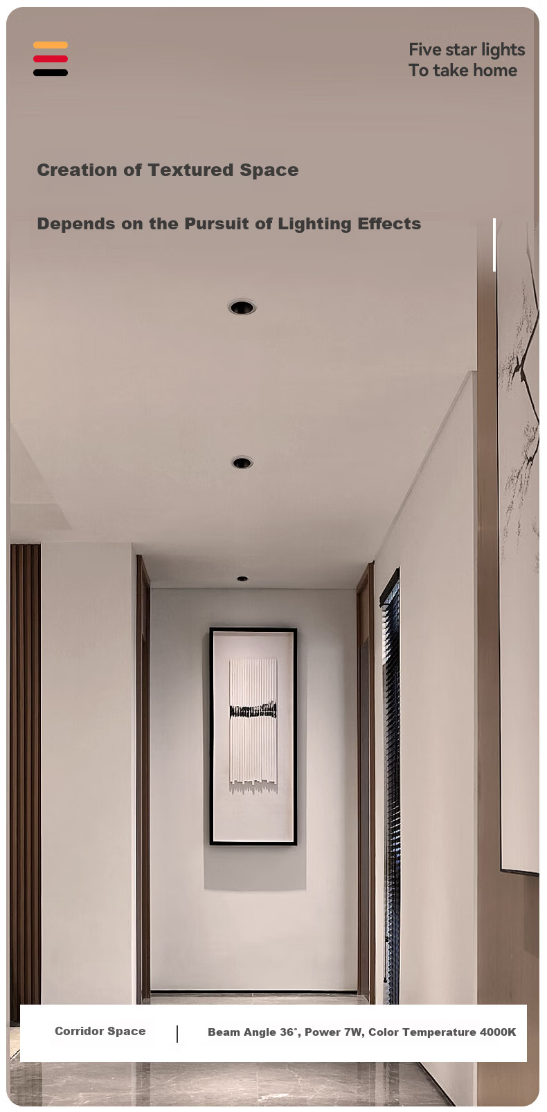 CDN COB Embedded Downlight Ceiling Edge Pendant Anti-Glare Home Non-Main Light Lighting 9W 4000K White Cover 14
