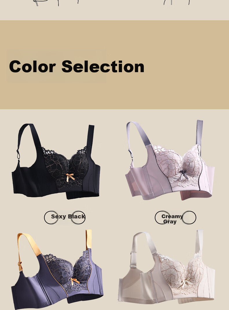 Tingmei Small Bust Push-Up Wireless Bra for Women, Side Support, Anti-Expansion, M Cup 13