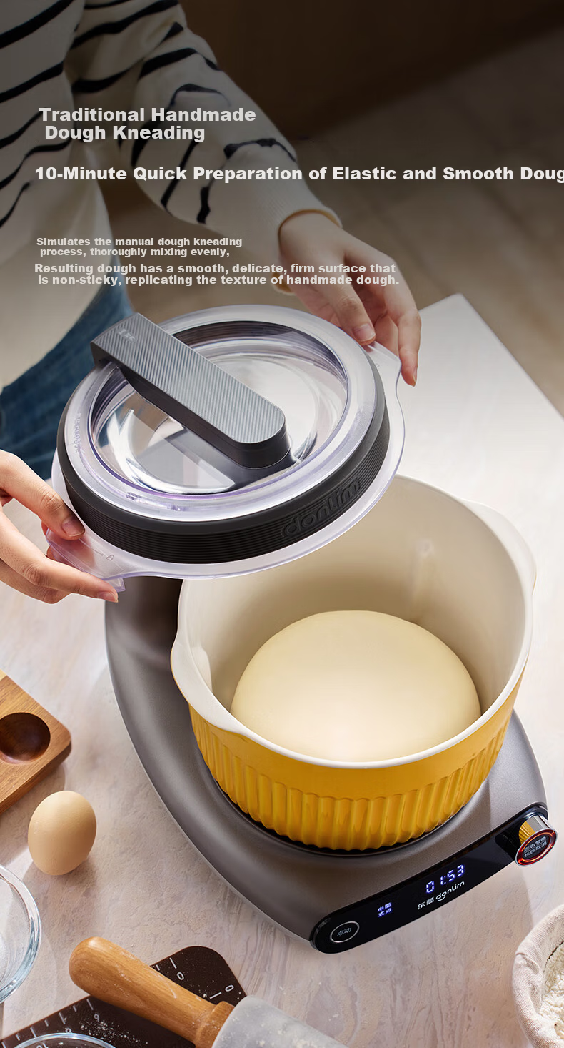 Donlim Multifunctional Kitchen Machine Glass Model Home Dough Maker Fully Automatic Dough Kneading and Meat Grinding Machine Kneading Stuffing Fermentation Beating DL-1350 10