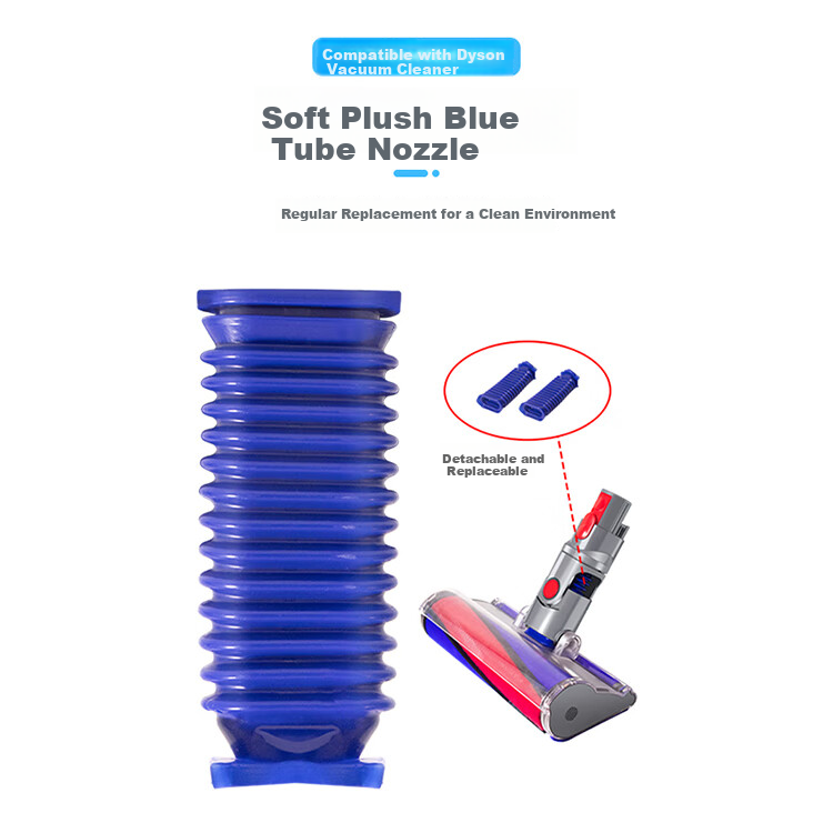 Shuangwei Compatible with Dyson Vacuum Cleaner Accessories, Suction Head for V7/V8/V10/V11/V12/V15, Long Soft Flat Suction Head, Flat Nozzle Crevice Suction Head, DS-Suction Head 01 1