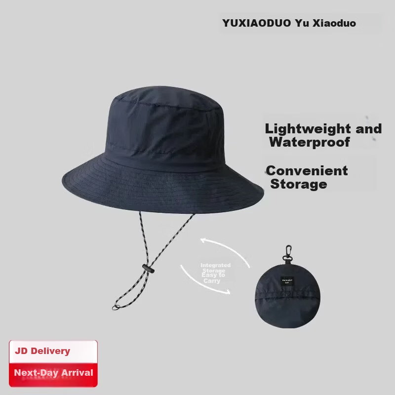 Yuxiaoduo Foldable Storage Sun Protection Mountaineering Hat Quick-Dry Waterproof Outdoor Fisherman Hat Navy Blue One Size