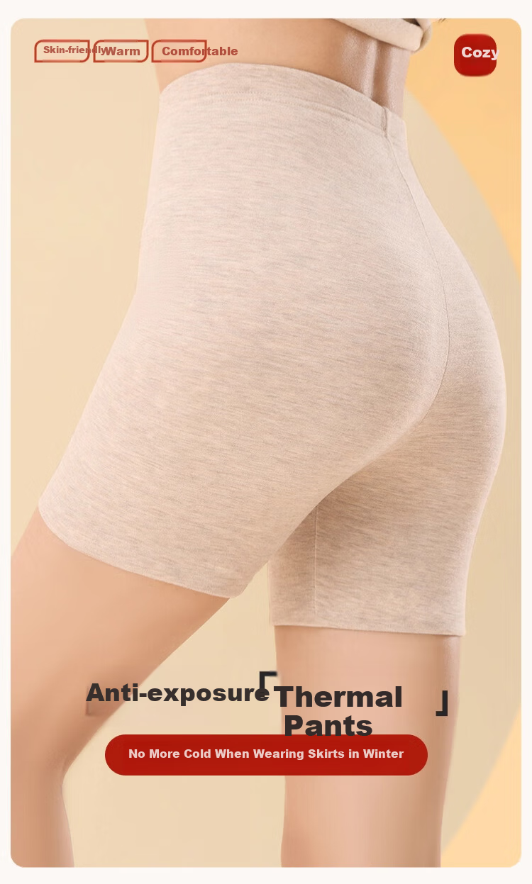 Zaisuo Women's Thermal Wool and Silk Seamless Thickened Autumn Winter Shorts Leggings Mid-Length Pants 1