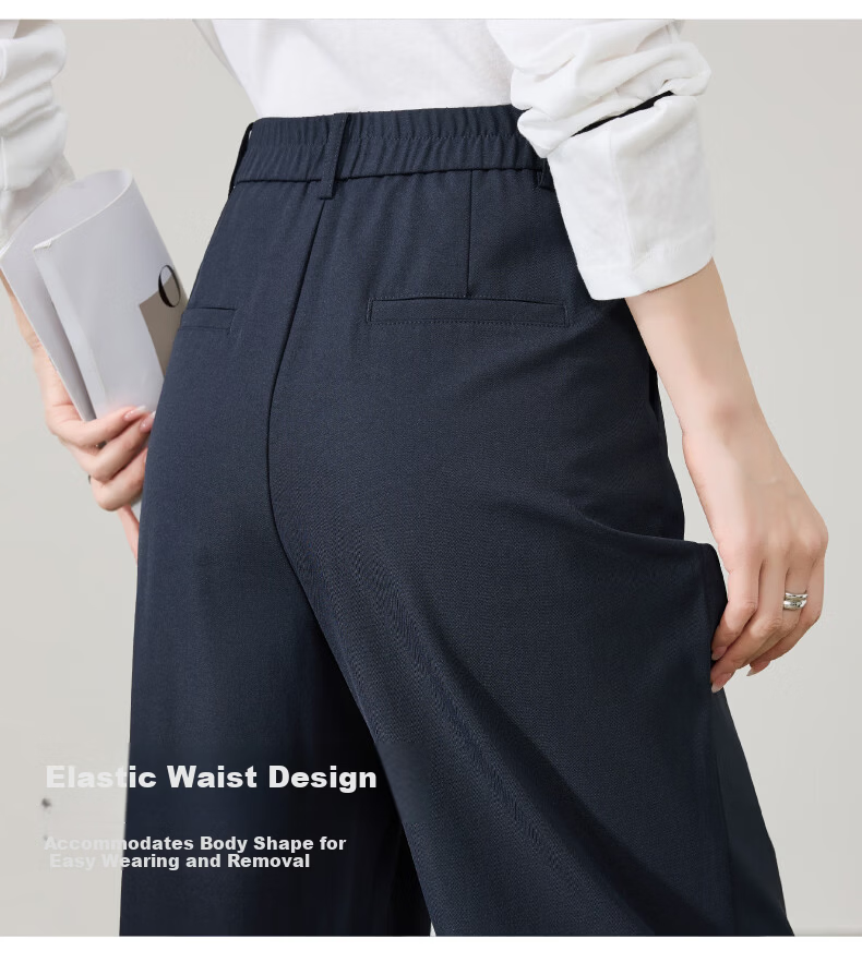 ESE-Y Women's Cropped Sickle Pants 2026 Spring Autumn Slim Fit Petite Harem Casual Pants Beige 29 11