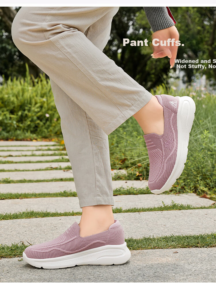 Zulijian Elderly Shoes [Mother's Day Gift] Women's Breathable Casual Shoes for Mom 6060K Twilight Purple Size 38 3