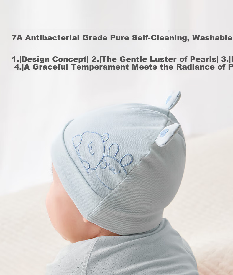October Crystal Baby Hat Fontanelle Cap Spring Summer Newborn Infant Hat Unisex Baby 7A Antibacterial Class A 0-3-6 Months 29
