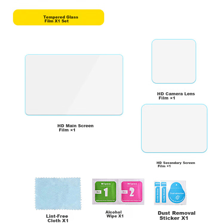 Jingsheng GOPRO HERO13 Black Tempered Glass Lens Protective Film Scratch-Resistant High-Definition Transparent Camera Screen Lens Protector Film 5