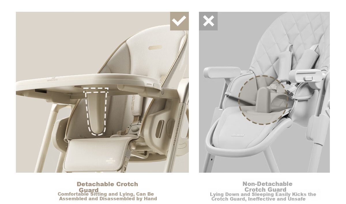 Beiyi 2-in-1 Baby High Chair and Rocker Khaki 59