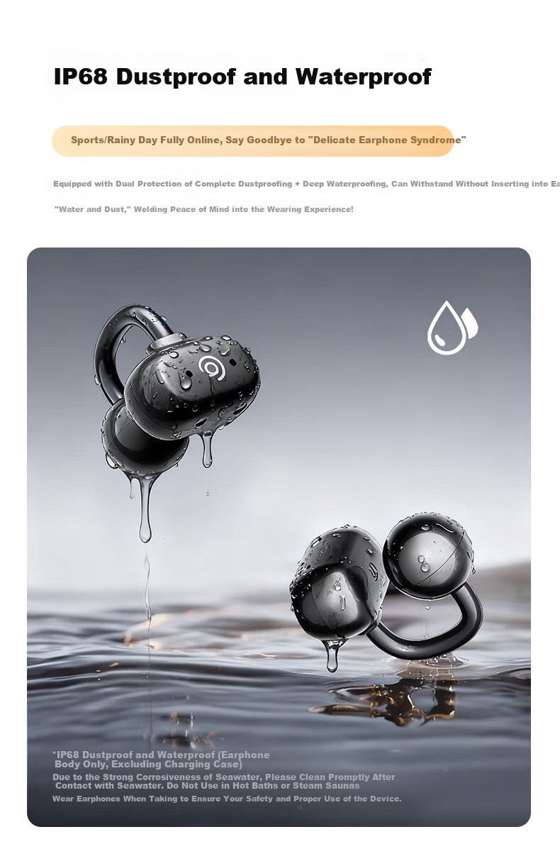 Aigo True Bone Conduction Clip-On Bluetooth Kids Earphones IP68 Waterproof Open-Ear Wireless Sports Noise-Cancelling Headset GS10 Purple 12