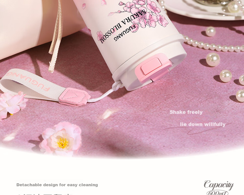 Fuguang Insulated Coffee Water Bottle for Women 316L Stainless Steel High-Quality Large Capacity Straw Car Travel Tea Cup Gift 18
