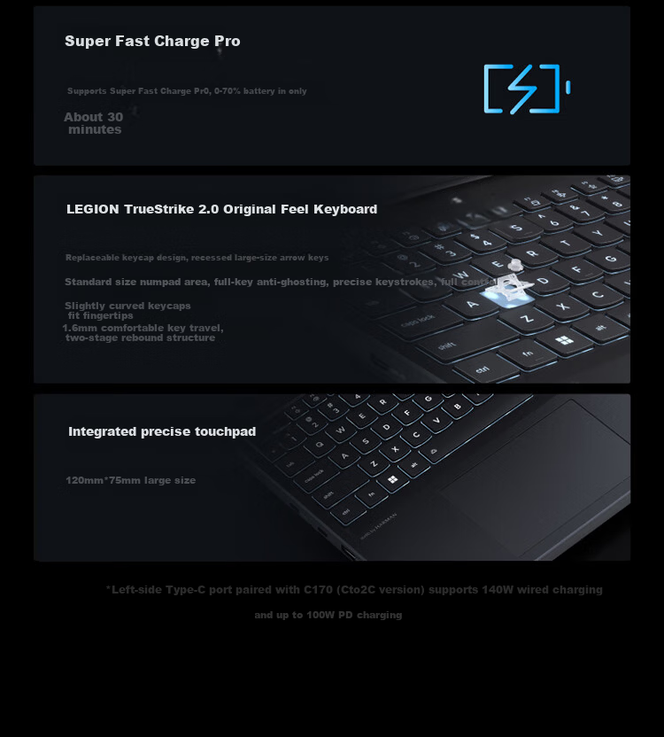 Lenovo Legion Y7000 AI High-Performance Gaming Laptop (Ultra7 255HX, 16GB RAM, 1TB SSD, RTX 5060, 2.5K 180Hz, Black) National Subsidy 15