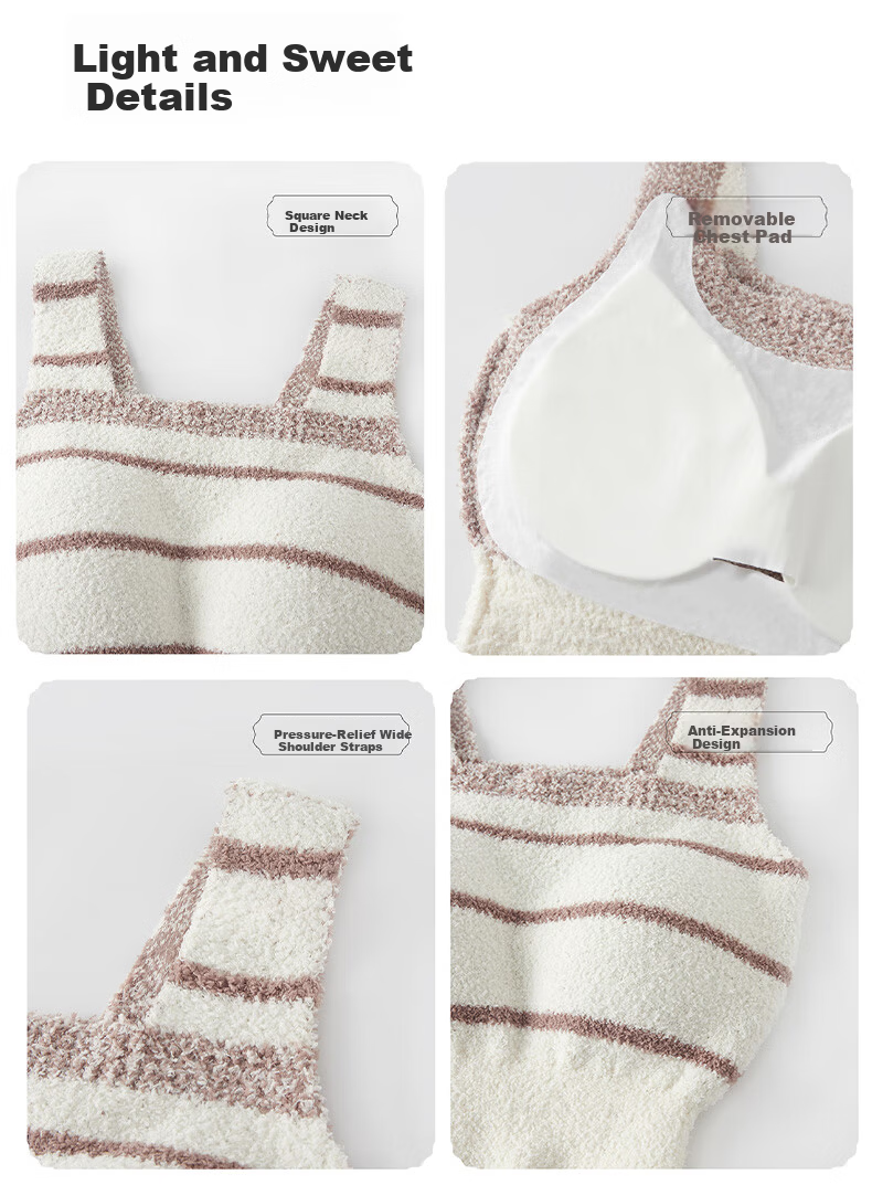 XUEXIMAN Women's Fleece-Lined Thickened Lambswool Thermal Vest Warm Innerwear Top Pure Desire Layering 16