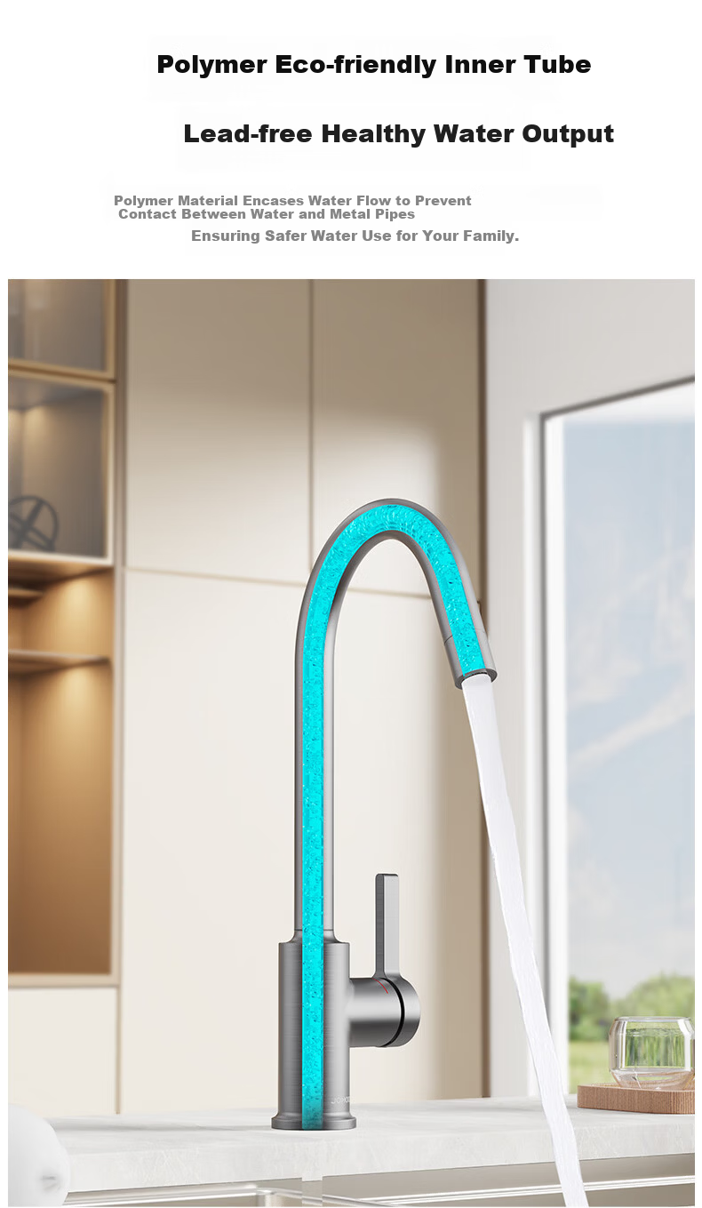 JOMOO Kitchen Faucet Sink Spray Gray Dishwashing Basin Kitchen and Bathroom Sink Hot and Cold Water Faucet 33080-506/HBS1-Z 11