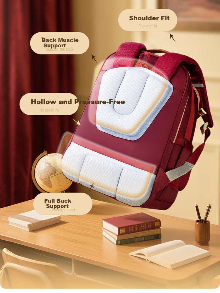 Disney Backpack for Primary School Students Grades 3-6, Spine-Protecting, Load-Reducing, Ultra-Lightweight, Large Capacity, Anti-Drop Children's Backpack for Boys And Girls, Strawberry Bear Desig 10