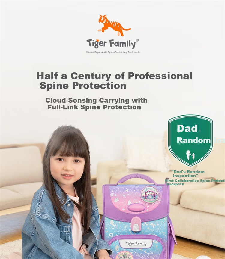 TigerFamily Primary School Backpack for Grades 1-3, Spine Protection And Load Reduction Children's Backpack, Double Shoulder Bag 1