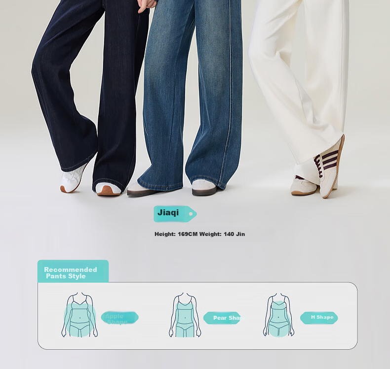 ESE-Y [Thread Sculpting Pants] Straight-Leg Jeans for Women 2026 Spring New Loose Floor-Length Wide-Leg Pants Dark Blue 28 9