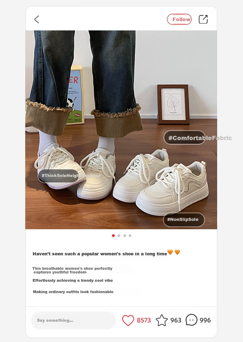 RENBEN Black Thick Sole Niche Sneakers Women 2026 Trending High-Value Student Versatile Hong Kong Style Small Black Shoes Female 2