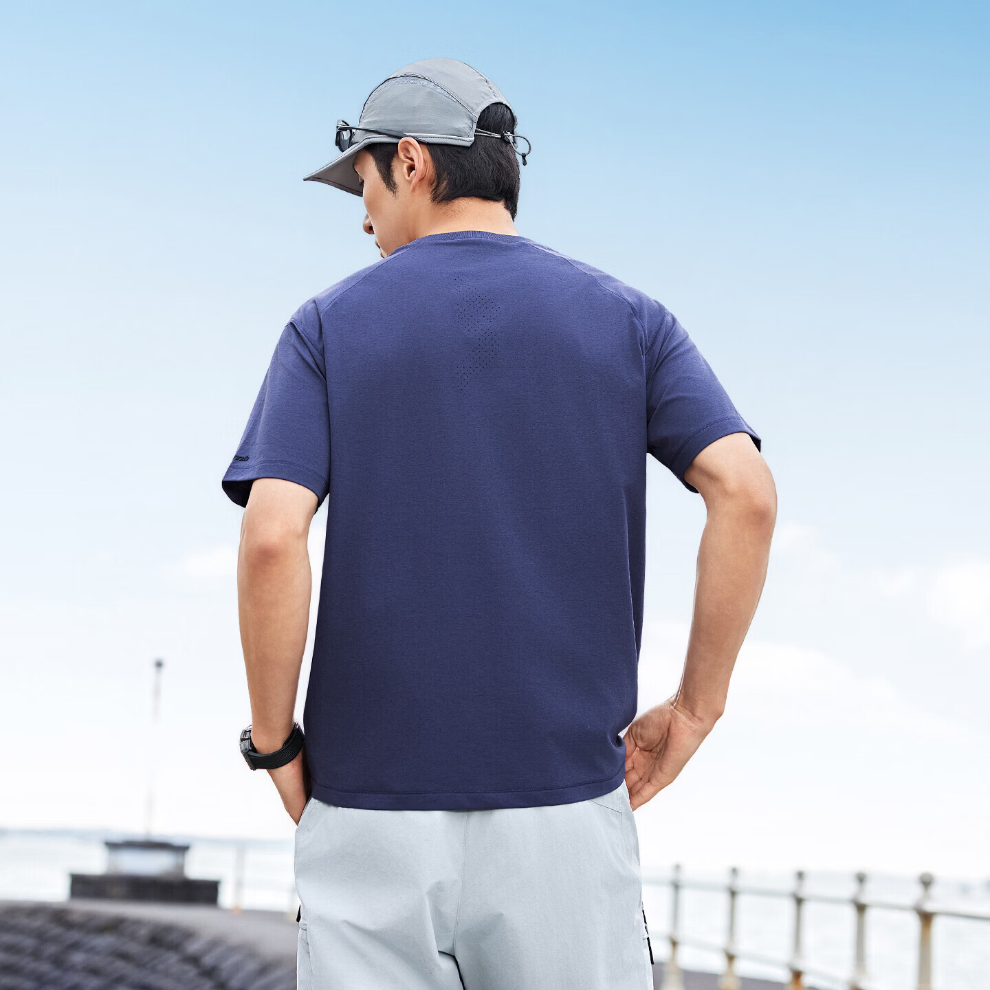 Kolumb Short Sleeve T-Shirt Summer Cooling Cloud Sensation Sorona Quick-Dry Half Sleeve Energy Purple XL (180)