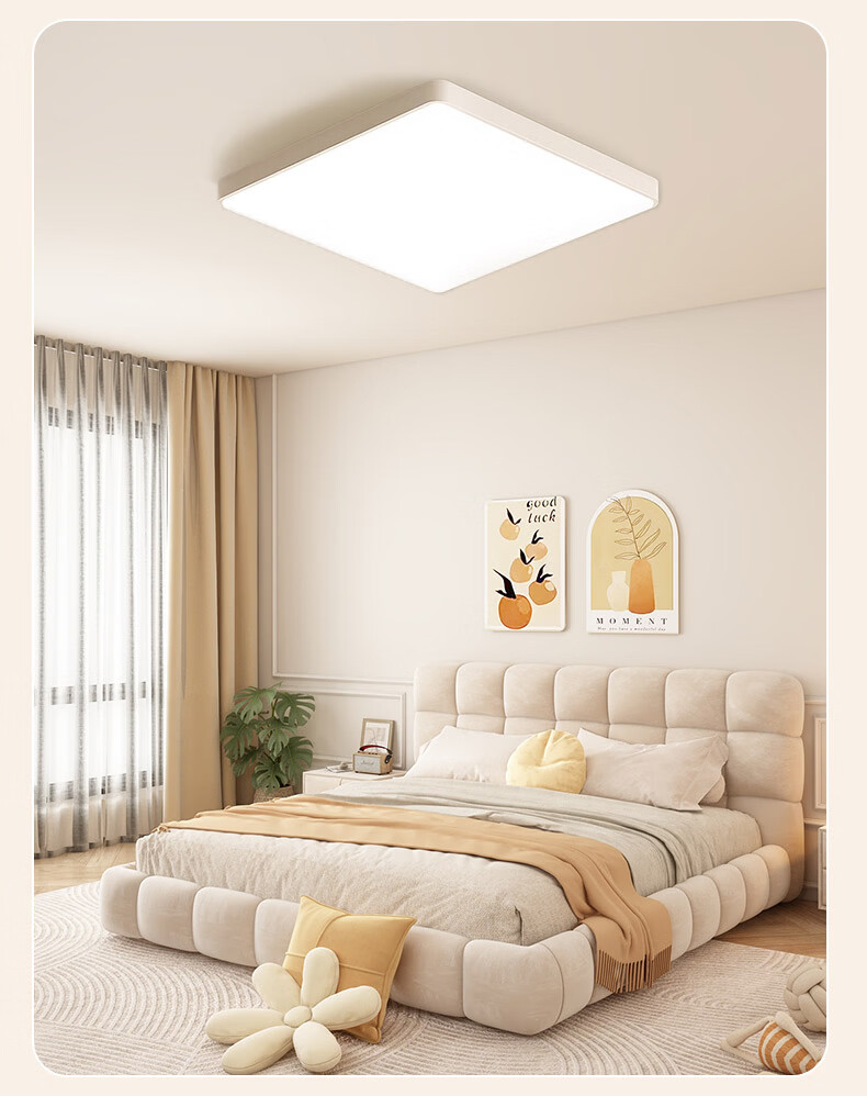 AOC Eye-Care LED Ceiling Light Full Spectrum High Brightness Living Room Bedroom Study Children's Room Light with Cree LED Beads and Installation Included 19