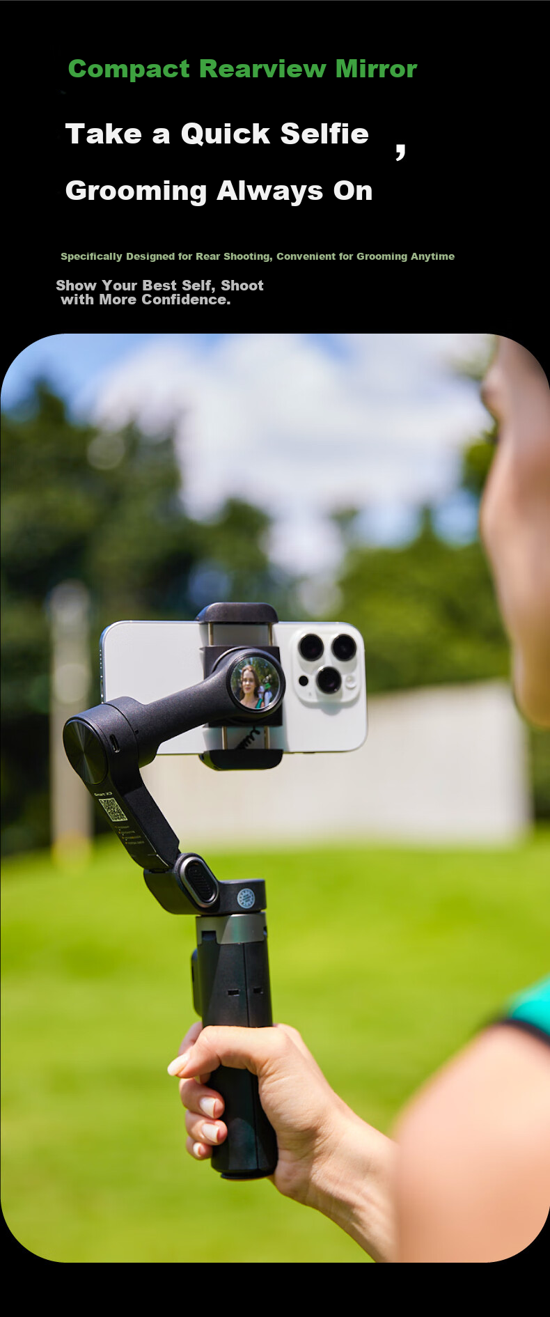 Aokawa X3 Smartphone Stabilizer AI Tracking Gimbal Selfie Stick 360° Rotation Anti-Shake Automatic AI Follow Extension Rod Face Live Dance Travel Vlog One-Key Quick Open 8