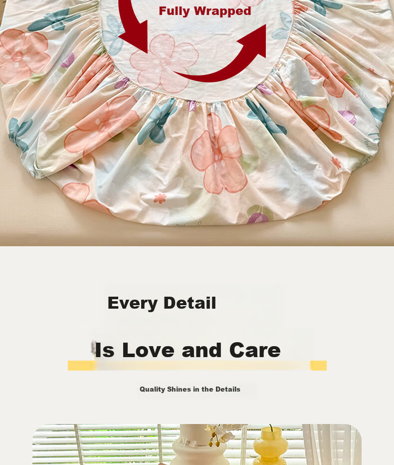 Hodo 100% Cotton Fitted Sheet Mattress Protector Cover Pure Cotton Bed Cover 1.5x2m 10