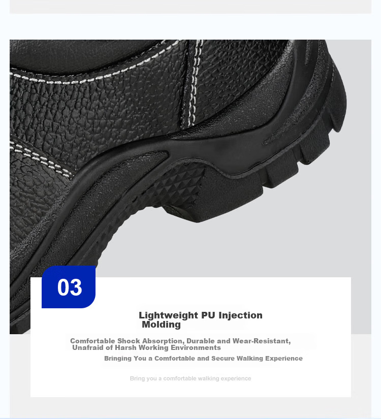 BlueOwl Shield Men's High-Top Waterproof Steel Toe Anti-Smash Puncture-Resistant Wear-Resistant Leather Safety Work Construction Shoes DL202 Size 37 14