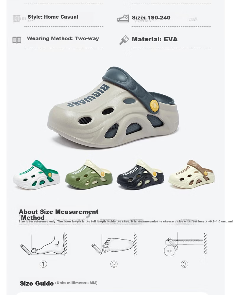 BIG WASP Bumblebee Non-Slip Silent Breathable Hole Shoes D352424773 White Green 33.5 8