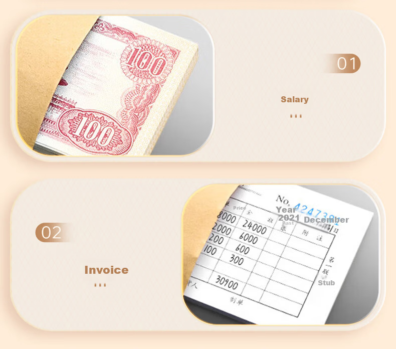 Kelangxinsheng Kraft Paper Standard Envelope, 230*160mm, 120g Thick Pure Wood Pulp Office Bill Folder, Business Letter Envelope, Invoice Bag, Payroll Bag, No. 7, Pack of 20 13