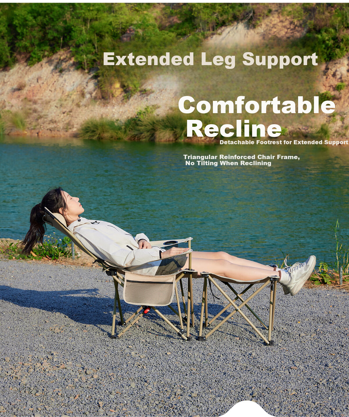 CAMEL Camping Seal Chair Beach Chair Nap Recliner Portable Outdoor Fishing Folding Chair 0014 13