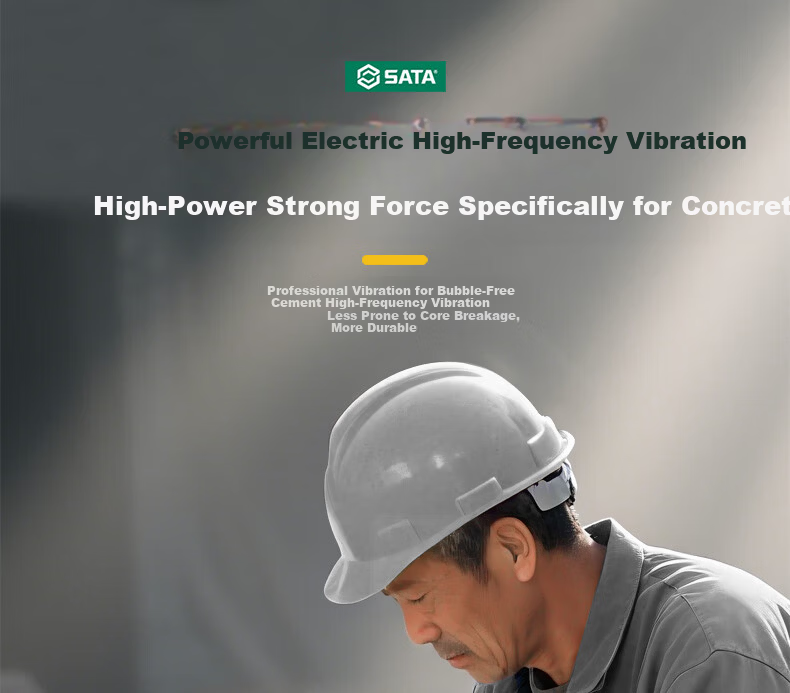 SATA Lithium Battery Brushless Concrete Vibrator Handheld Site Rechargeable Concrete Vibrator D05540 One Battery 4