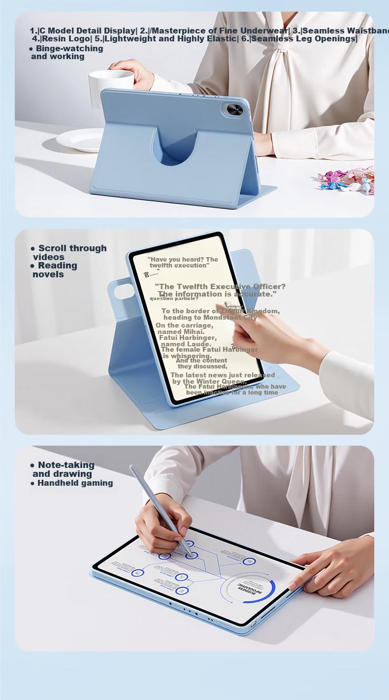 Suoying [720° Horizontal and Vertical Rotation] Protective Case for Huawei MatePad Air 12-inch 2025/24 Standard and Soft Light Edition Smart Leather Cover 10