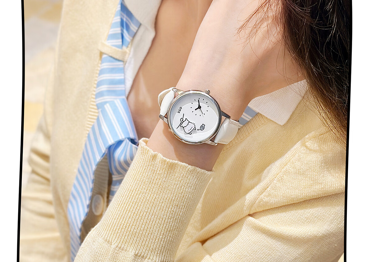 ZGO Women's Watch for Students, Cute Cat Design, Minimalist Style, High-Quality, Back-to-School Gift for Middle and High School Girls 20