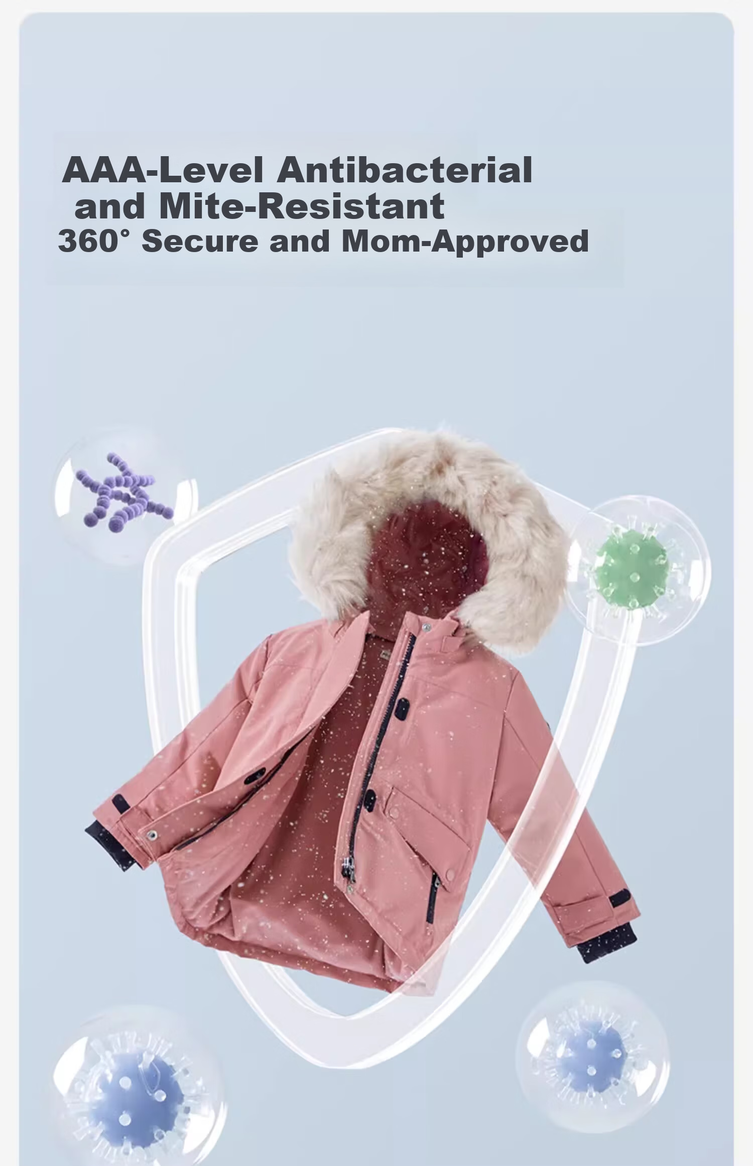 DAVE & BELLA Pompom Down Kids' Warm Winter Jacket Boys and Girls Baby Outerwear 8